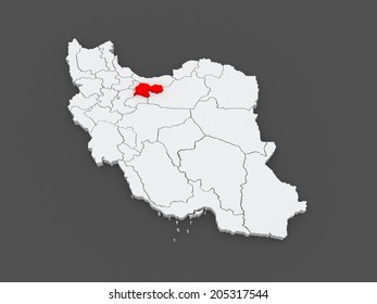 Map Of Tehran. Iran. 3d