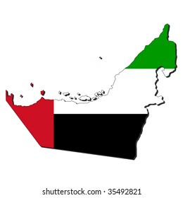 Map Uae Their Flag Illustration Stock Vector (Royalty Free) 23803378 ...