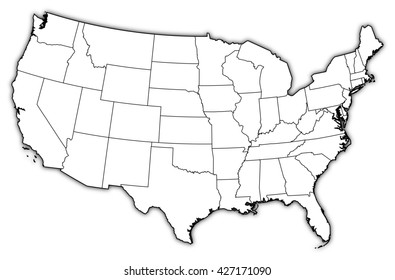 Washington On Us Map Map United States Washington Dc Stock Illustration 427334353 | Shutterstock