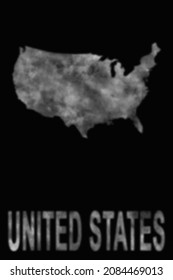 Map Of United States Made Of Smoke, Air Pollution, Ecology