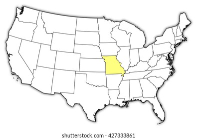 Map United States Missouri Stock - Map United States Missouri 260nw 427333861