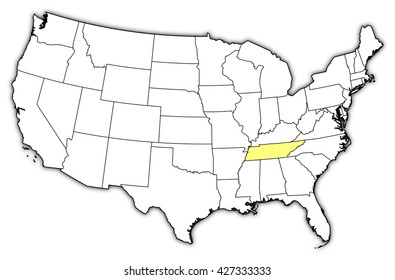 Map United States Tennessee Stock Illustration 427333333 | Shutterstock