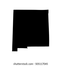 Map Of The U.S. State Of New Mexico On A White Background