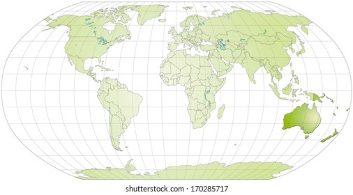 Global Map Showing Longitudes Latitudes Stock Vector (Royalty Free ...