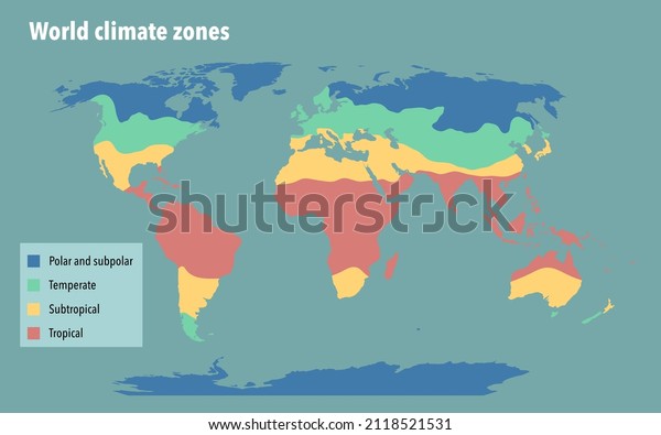 Map of the world climate\
zones