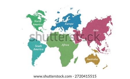 Map of world and continents 
