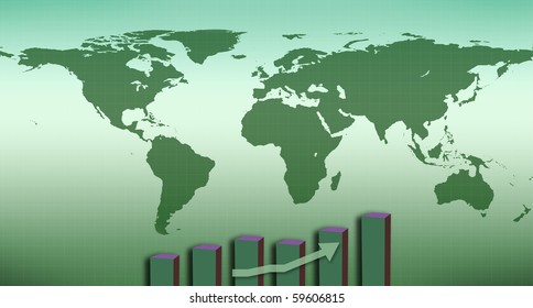 Map World Graph Rising Stock Illustration 59606815 | Shutterstock