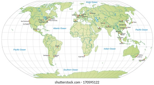 215 Worldmap capital cities Images, Stock Photos & Vectors | Shutterstock