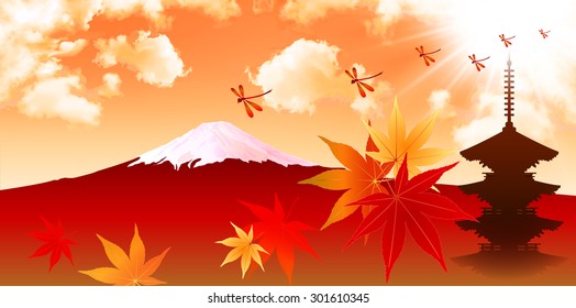 富士山秋 のイラスト素材 画像 ベクター画像 Shutterstock