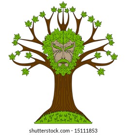 Maple Greenman in tree