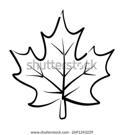 A maple leaf in the flat design style, featuring a smooth color gradient.