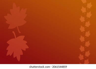 a maple leaf holiday season illustration and fall colors gradient   border background graphic