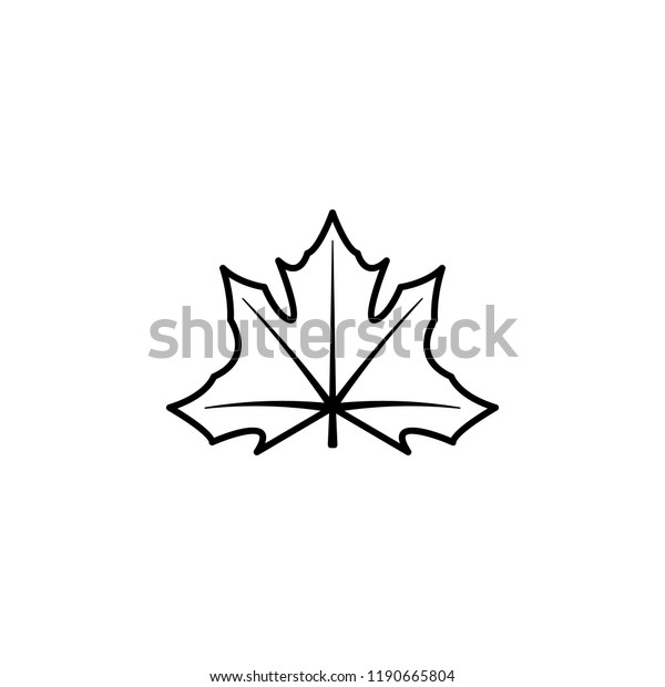 Maple Leaf Icon Element Thanksgiving Day Stock Illustration 1190665804