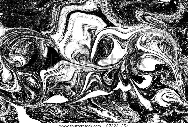 Marble Abstract Acrylic Background Nature Black Stock Illustration ...