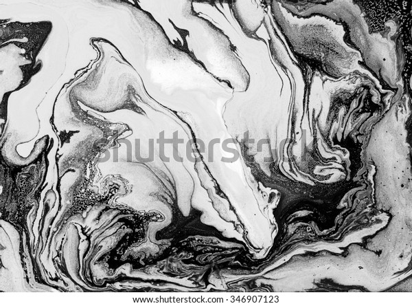大理石 抽象的な背景 白黒の横型壁紙 現代の芸術デザイン 鉱物のテクスチャー のイラスト素材