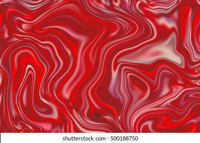 Marble Abstract Background Digital Illustration. Maroon Surface Artwork With Mesh Of White And Red Paint. Precious Stone Macro Image. Maroon Shades Marble Picture. Suminagashi Ink Texture Wallpaper