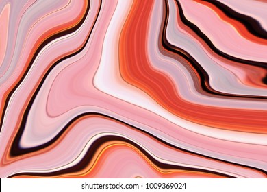 Marble ink colorful. pink, orange marble pattern texture abstract background. can be used for background or wallpaper