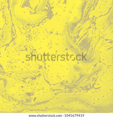 Marble texture. Abstract background. Beautiful oil painting. Unique hand painted image. Beautiful artwork. Yellow and grey colours. Dynamic composition. Unusual art technique.