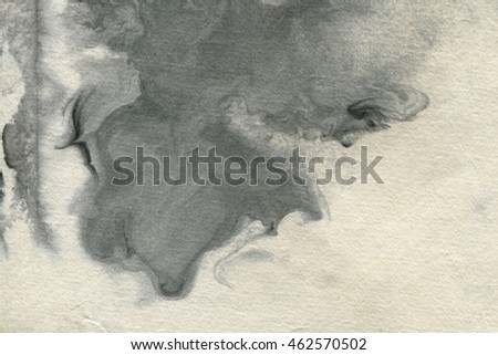 Marble texture. Abstract background. Hand painted black and white illustration. Acrylic and ink painted waves.