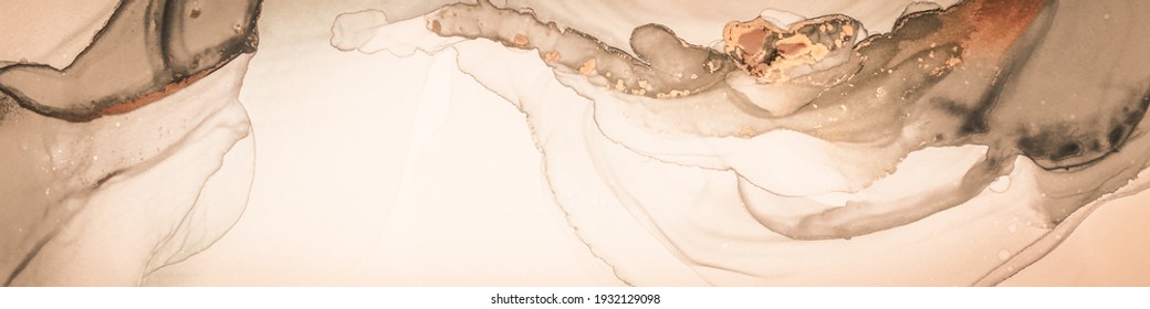 Marble Texture. Pastel Alcohol Ink Mix. Beige Background Marble Paint. Beige Water. Beige Oil Paint Wall. Acrylic Smears. Spread Watercolor.