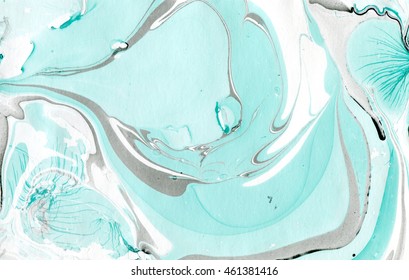 Marble Turquoise Abstract Design Beautiful DIY Texture Paper. Hi Res