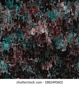 Marbled Grunge Blotch Drip Pattern Background. Worn Turquoise Blue Red Grunge Abstract Repeat. Book End Paper Seamless Tile Material. Decorative Italian Digital Marbled Distressed Blur All Over Print.