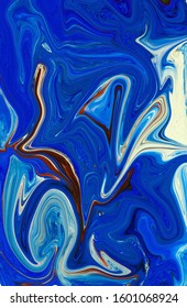 Marbleized Pattern abstract painting background. Liquid marbling paint Texture. Fluid Ink Flowing abstract design. Acrylic vibrant colors mixture. Portrait Canvas Art from Paints. Desktop Wallpaper