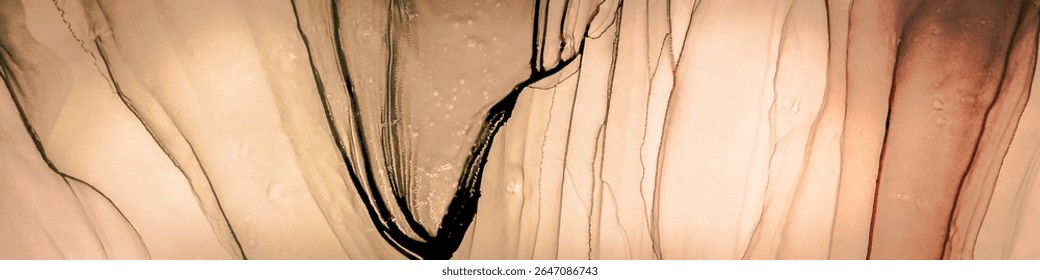 Marbling Texture. Caramel Alcohol Ink Texture. Beige Marbled Paper Background. Caramel Dirty. Brown Oil Paint Texture. Wet Ink On Paper. Texture Watercolor.