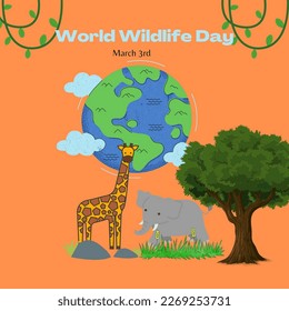 March 3 is World Wildlife Day. It is a United Nations International day to celebrate all the world's wild animals and plants . - Powered by Shutterstock