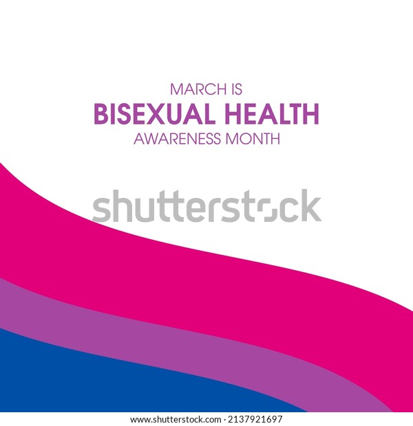 March is Bisexual Health Awareness Month\
illustration. Waving bisexual pride flag icon isolated on a white\
background. Important\
day