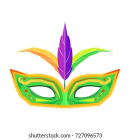 Mardi Gras Green Mask Pattern Three Stock Illustration 727096573 ...