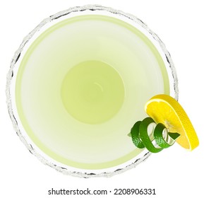 Margarita Is A Fancy Cocktail Drink Top View, 3d Illustration