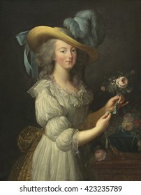 Marie-Antoinette, By Elisabeth-Louise Vigee Le Brun, 1783, French Painting, Oil On Canvas. The Tragic Guillotined French Queen Was Played By Norma Shearer In The 1938 Film, MARIE ANTOINETTE, And By K