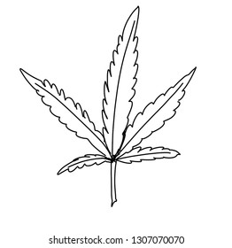 Cannabis Leaf Stem Clipart 3 Stock Vector (Royalty Free) 1382383598