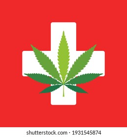 Marijuana Leaf. Medical Cannabis Sign Icon