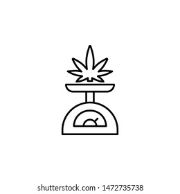 marijuana, libra icon. Simple thin line, outline illustration of Marijuana icons for UI and UX, website or mobile application