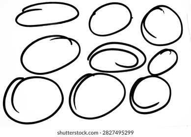 marker circle isolated oval