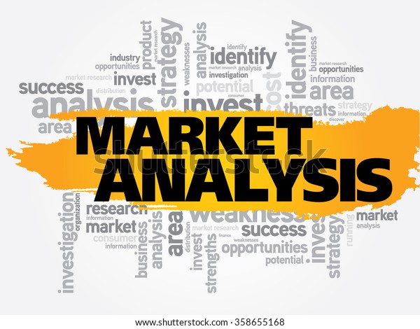 Market Analysis Word Cloud Business Concept Stock Illustration 