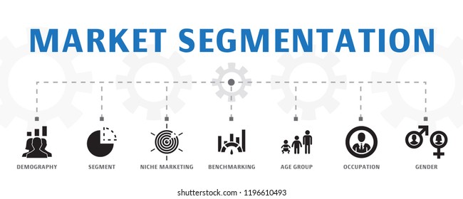 Market Segmentation Concept Template Horizontal Banner Stock Vector Market Segmentation Concept Template Horizontal Banner Stock Vector