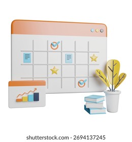Market Strategy Plan 3D Rendering Illustration