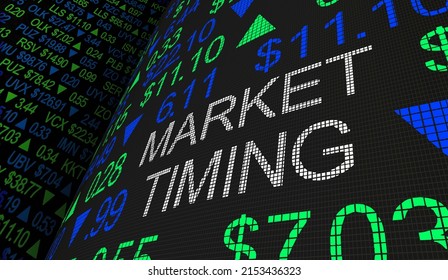 Market Timing Stock Investing Right Time Buy Sell Trade 3d Illustration