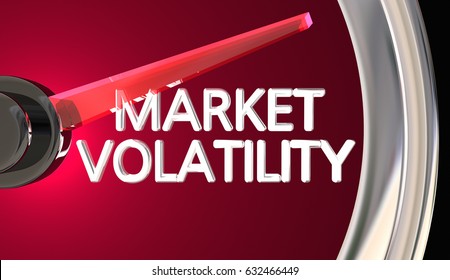 Market Volatility Gauge Speedometer Measure Risk Danger 3d Illustration