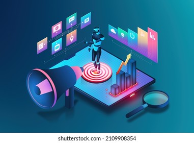 Marketing Automation Tools - Marketing Automation Software - Marketing Technology - MarTech - Conceptual 3D Illustration 