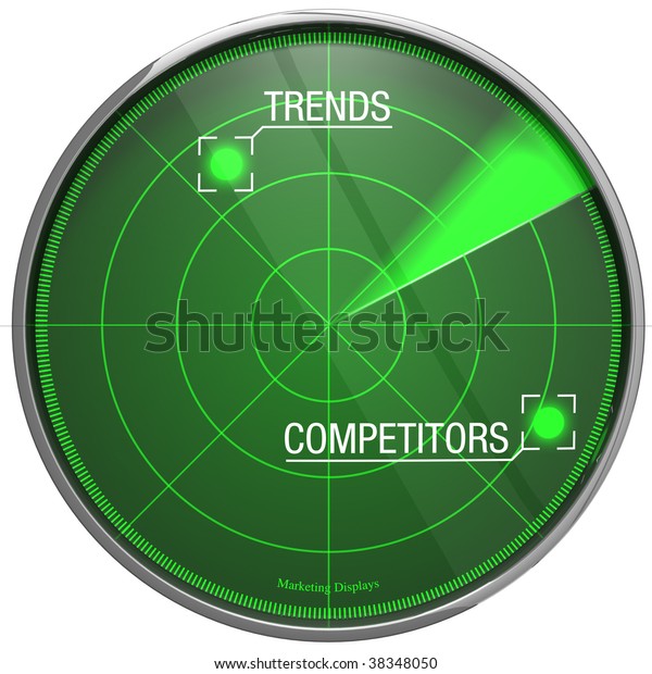 Marketing Radar Which Shows Trends Und Stock Illustration 38348050