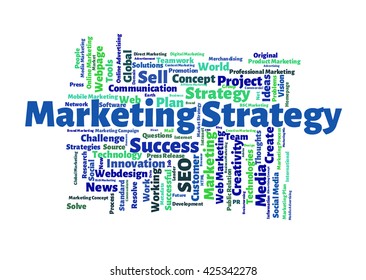 Marketing Strategy Word Cloud Stock Illustration 425342278 | Shutterstock