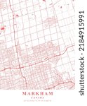 Markham - Canada Coral Plane Map
