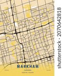 Markham - Canada Yellow City Map