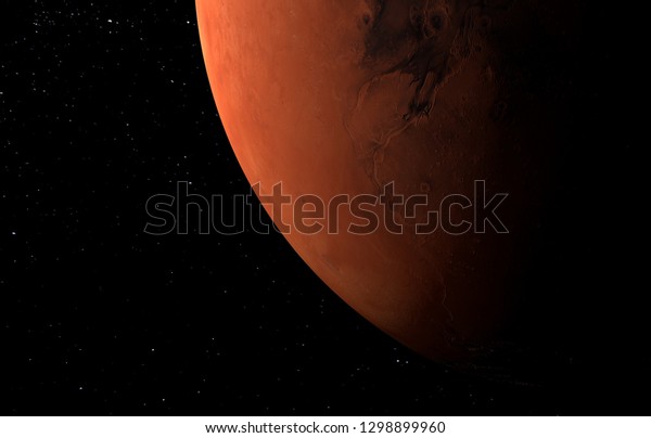 Mars. Astronomy and science concept. Space\
theme. 3D\
illustration.