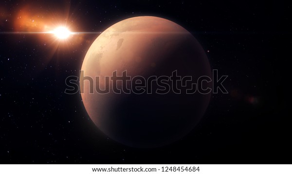 Mars planet 3d render for
background