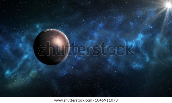 Mars planets in solar system. Elements of this\
image furnished by\
NASA.
